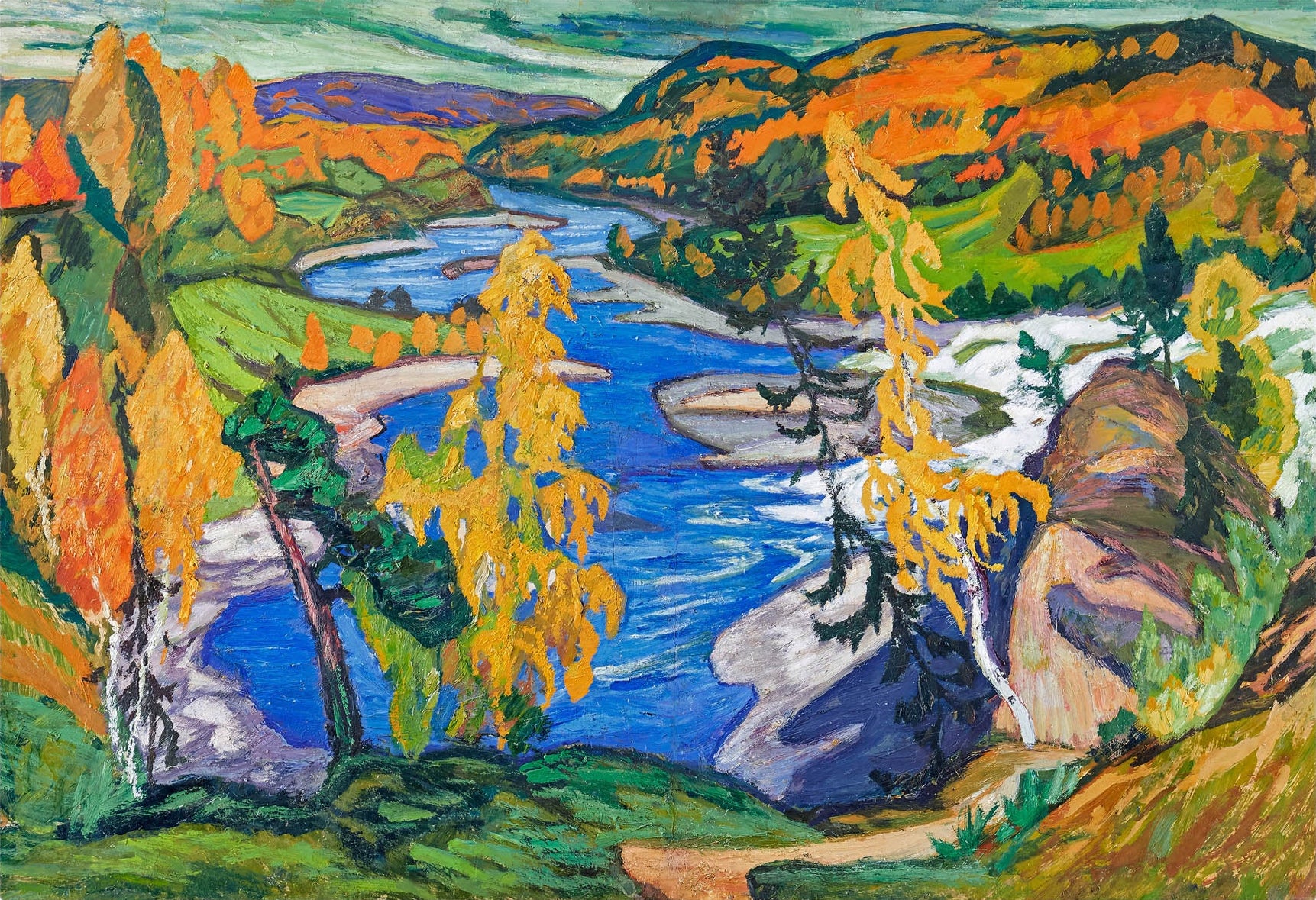 Ångermanälven mot Näsåker (1925)