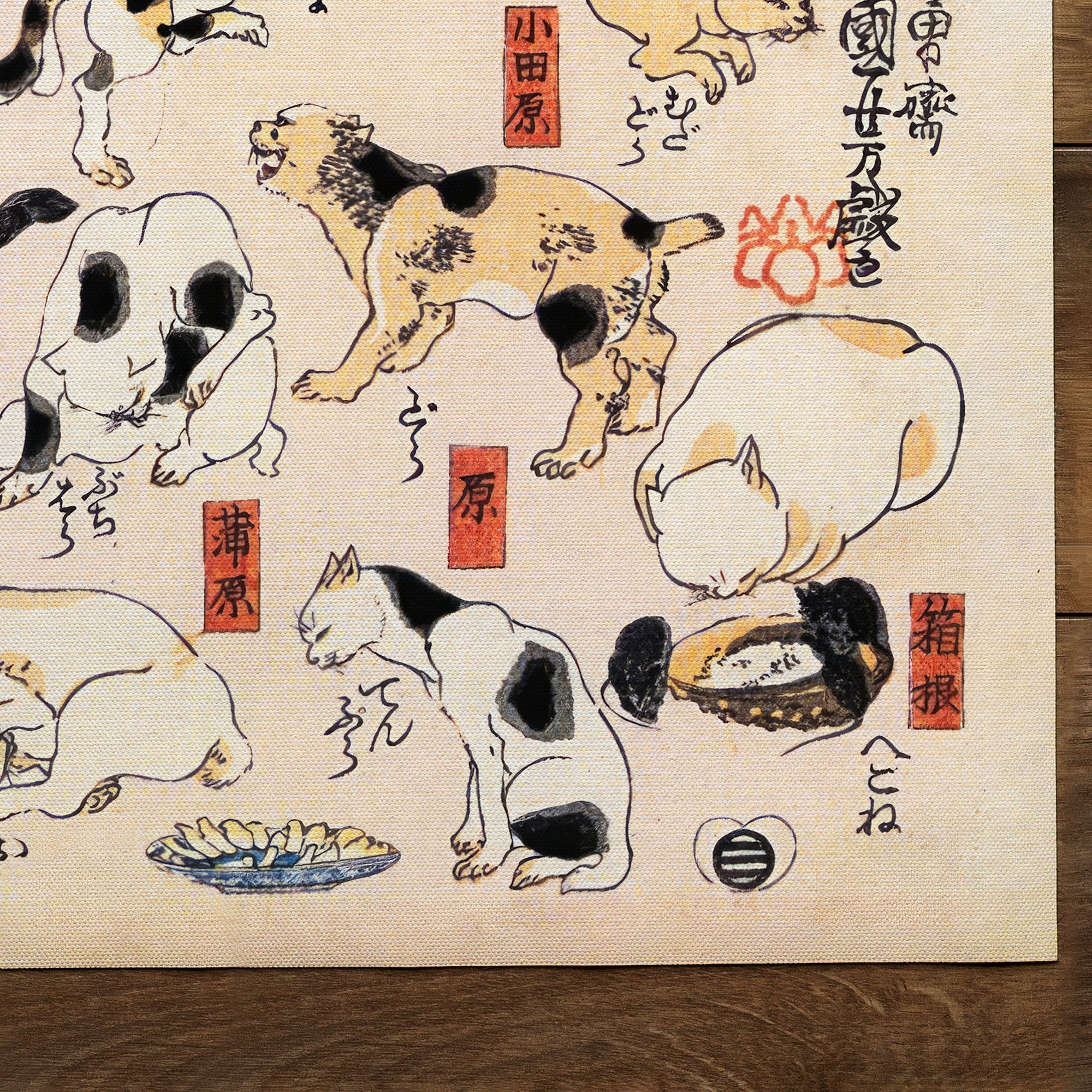 Cats Suggested by the Fifty three Stations of the Tōkaidō nr2 (1847)
