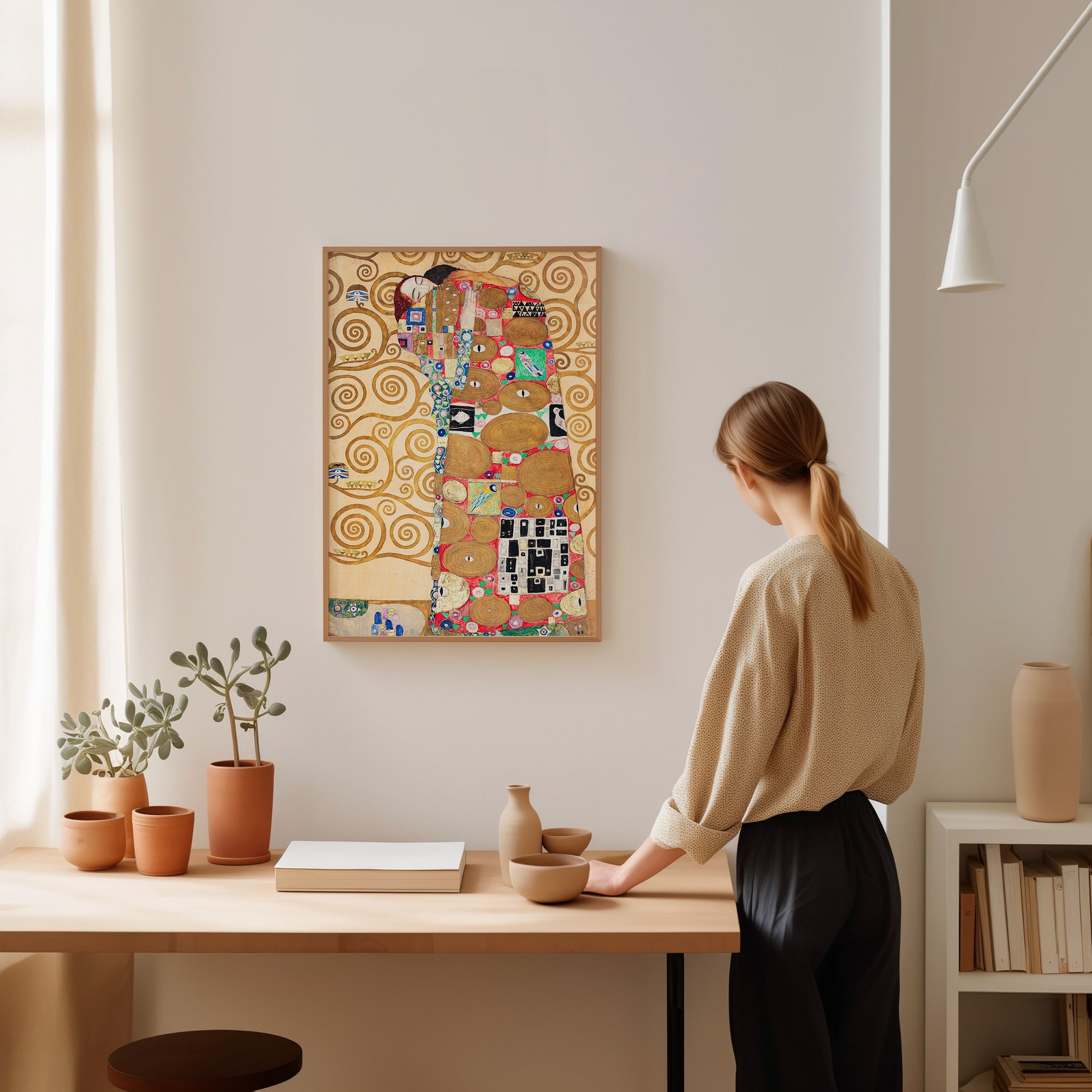 Die Erfüllung (Liebespaar) Mosaikfrieses für den Palais Stoclet in Brüssel (1910-1911)