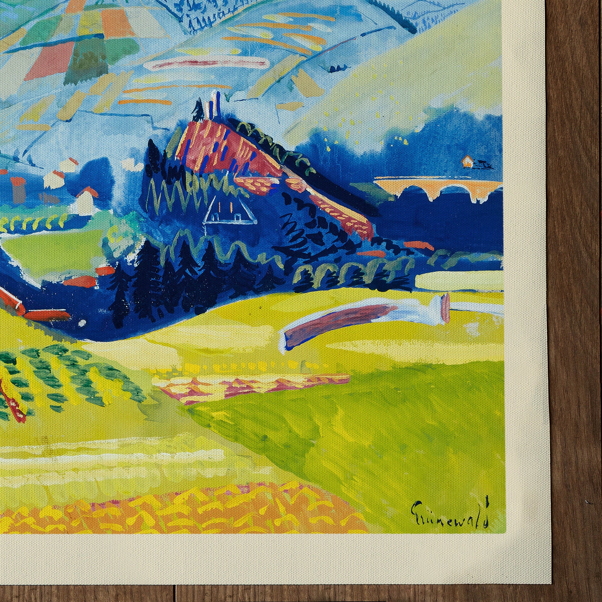Grönskande fält mot blånande berg (1889-1946)