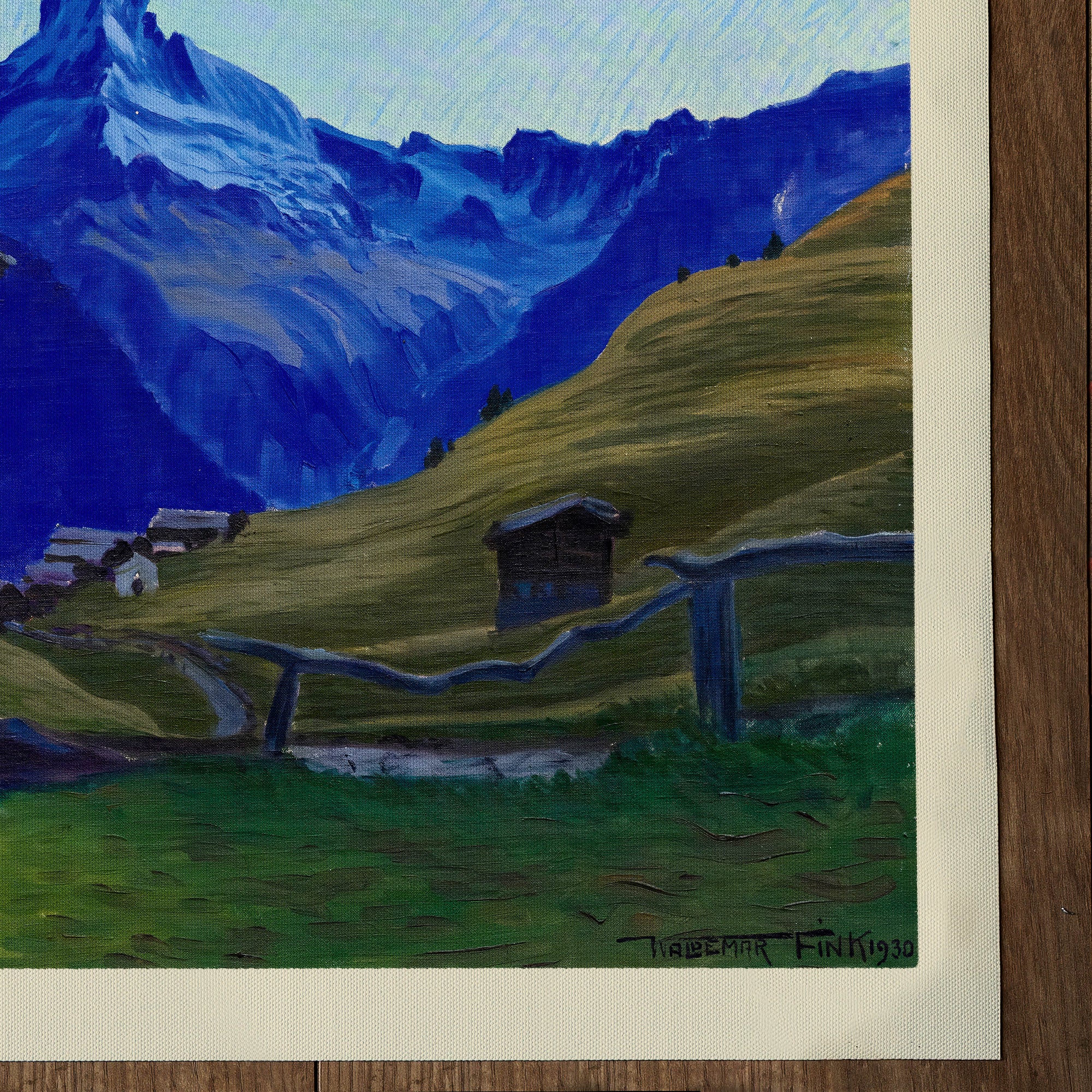 Abenddämmerung, Findeln bei Zermatt mit Matterhorn (1930)