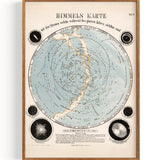 Astronomischen Bilderatlas Himmelskarte (1855)