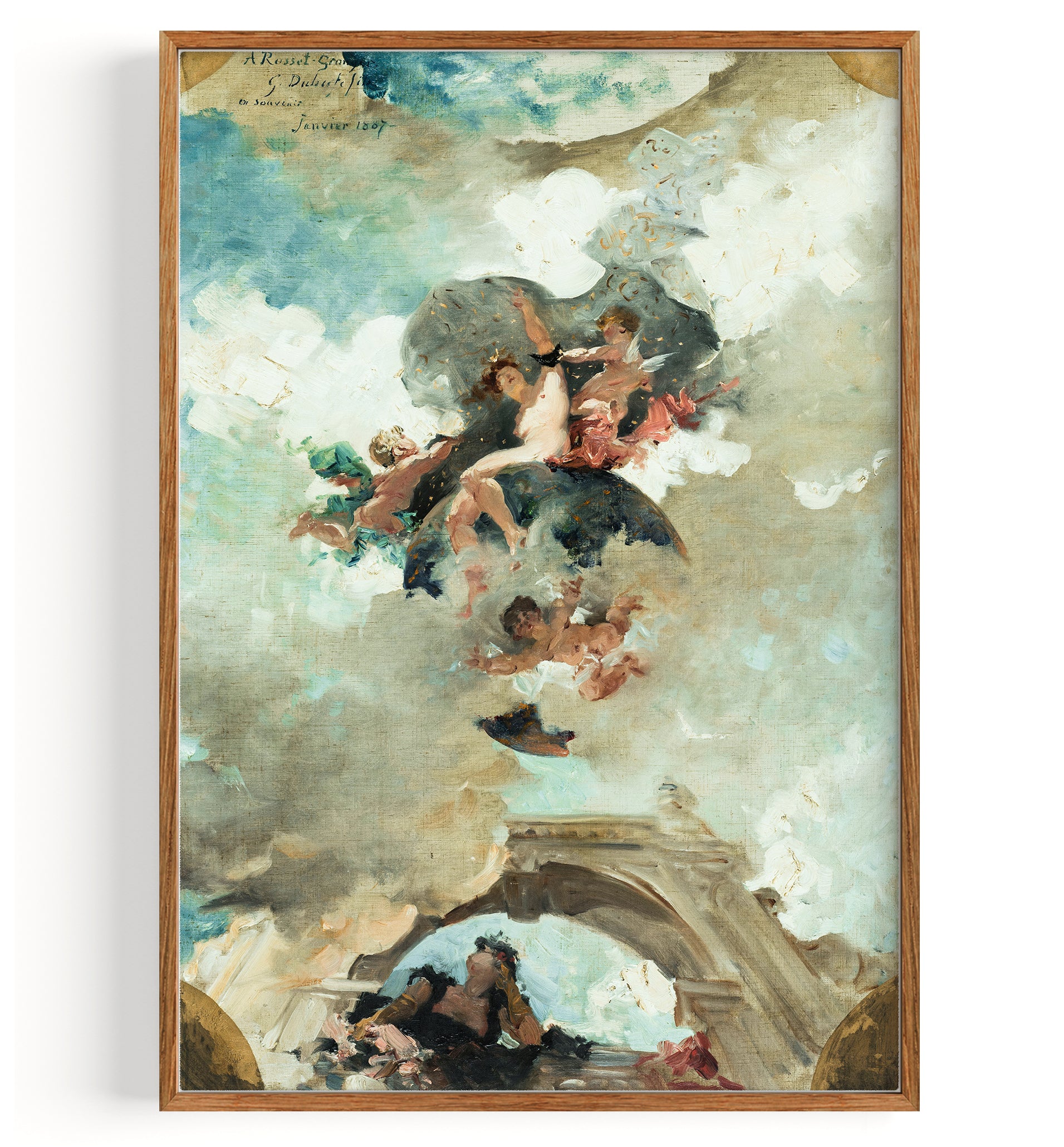 Esquisse Pour Le Plafond Du Foyer De La ComéDie FrançAise , Diane Reine De La Nuit (1887)