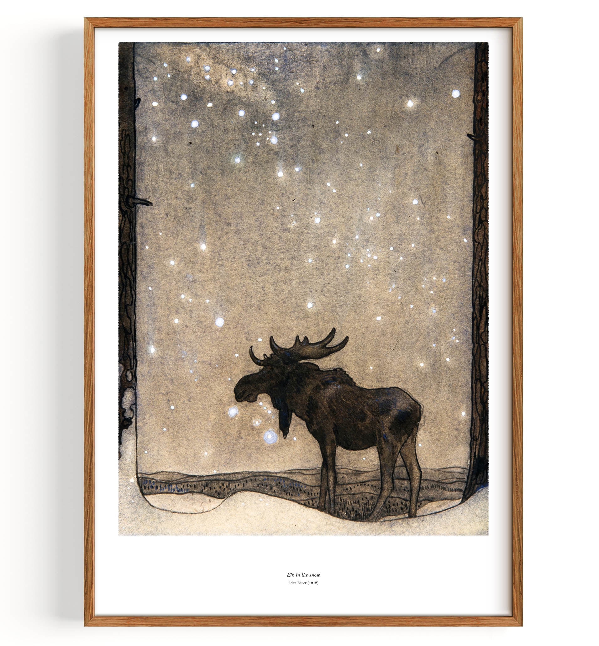 Elk in the snow (1912)
