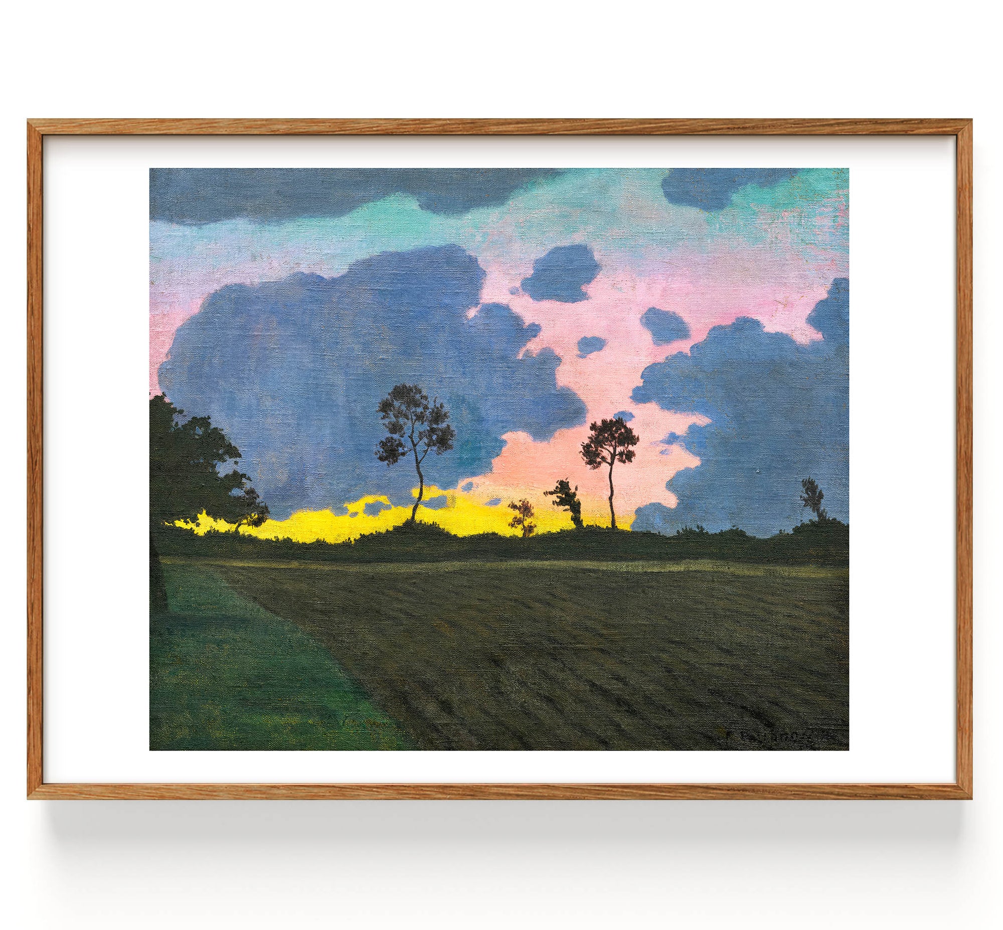 Coucher de soleil, nuages bleus (1918)