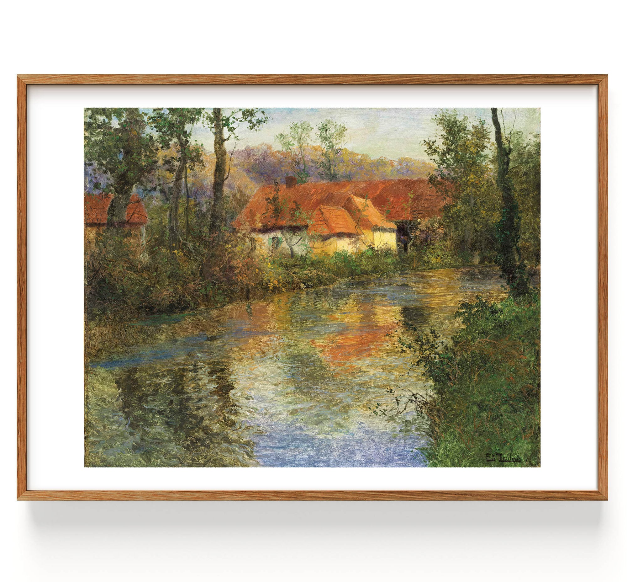 Ferme aux toits rouges sur les bords de l’Arques, fin d’été (1847-1906)