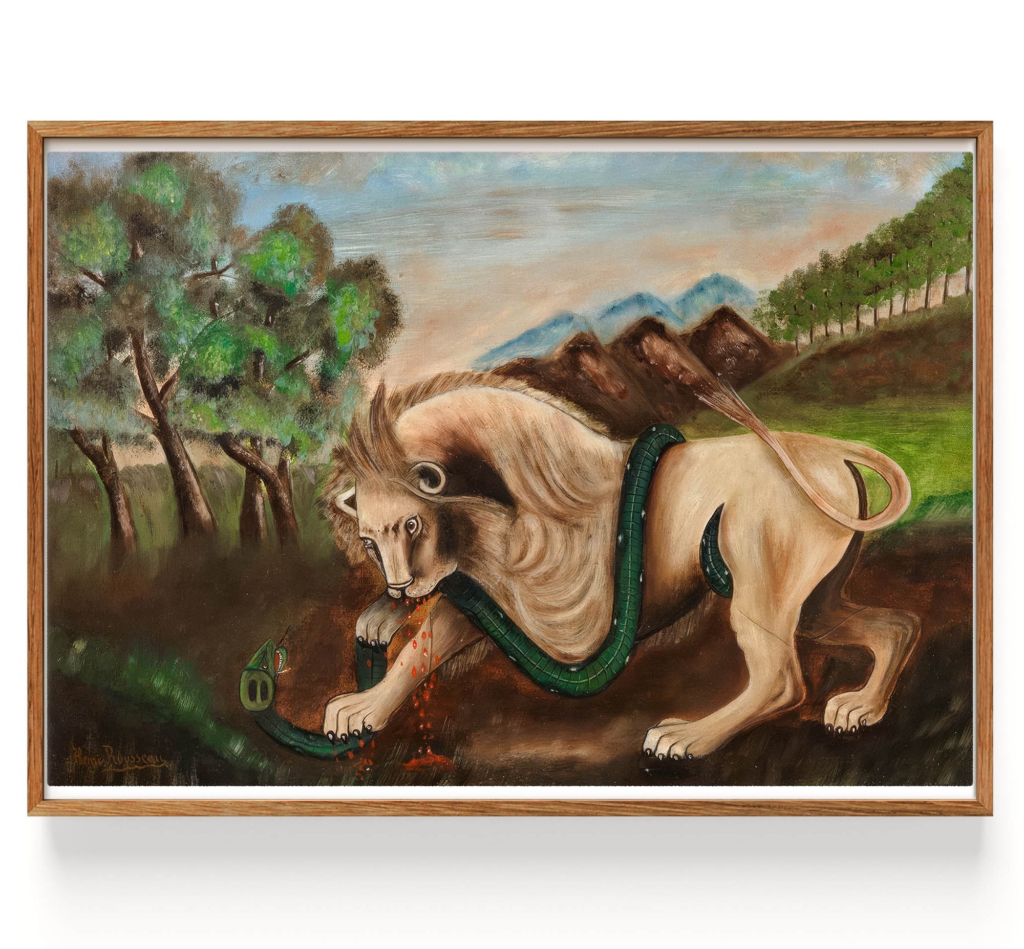 Lion dévorant un boa (1844-1910)