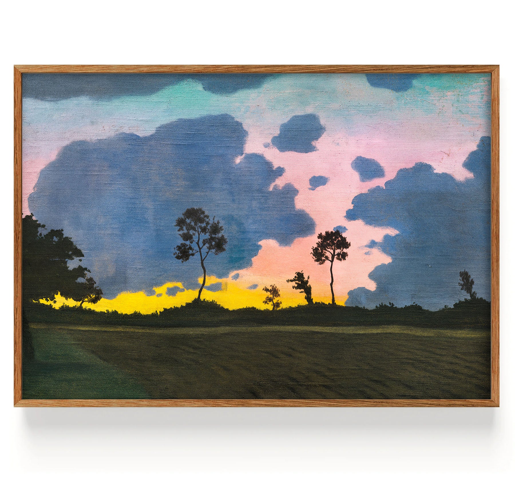 Coucher de soleil, nuages bleus (1918)