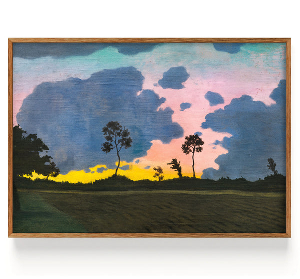 Coucher de soleil, nuages bleus (1918)